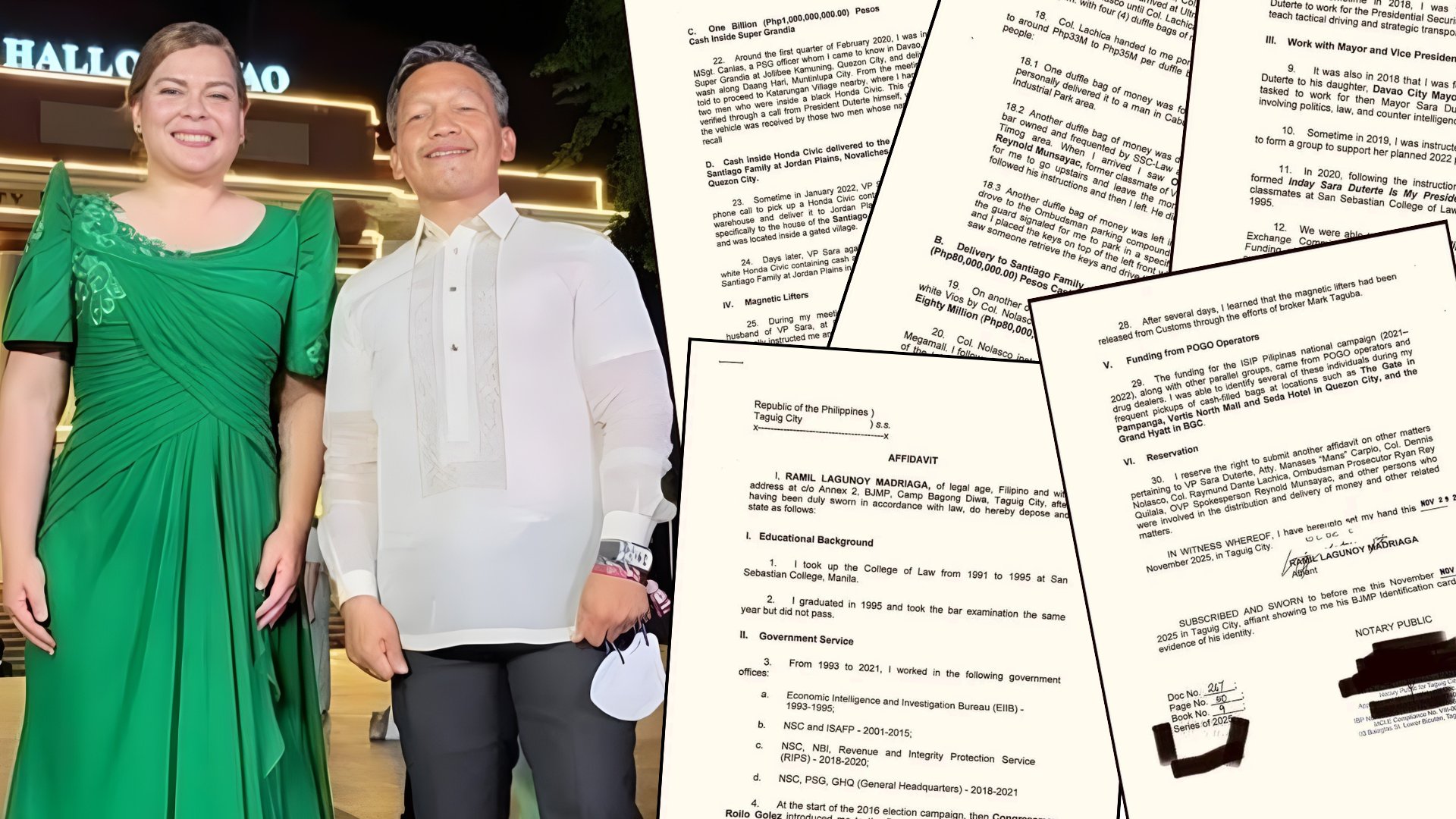 Duterte camp rejects 24-hour P125M allegation, slams Madriaga’s testimony