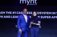 Pebbles Sy, Mynt Chief Technology and Operations Officer, receives the Female Executive of the Year in Asia,
Australia, or New Zealand Silver Stevie® Award.