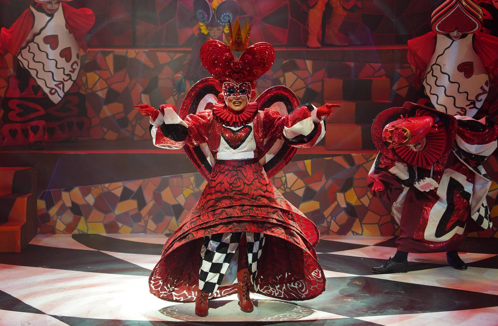 PINKY Marquez plays the Queen, alternating with Cara Barredo and Mayen Bustamante-Cadd.