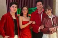 CARMINA Villaroel with husband Zoren Legaspi and twins Mavy and Cassy Legaspi.