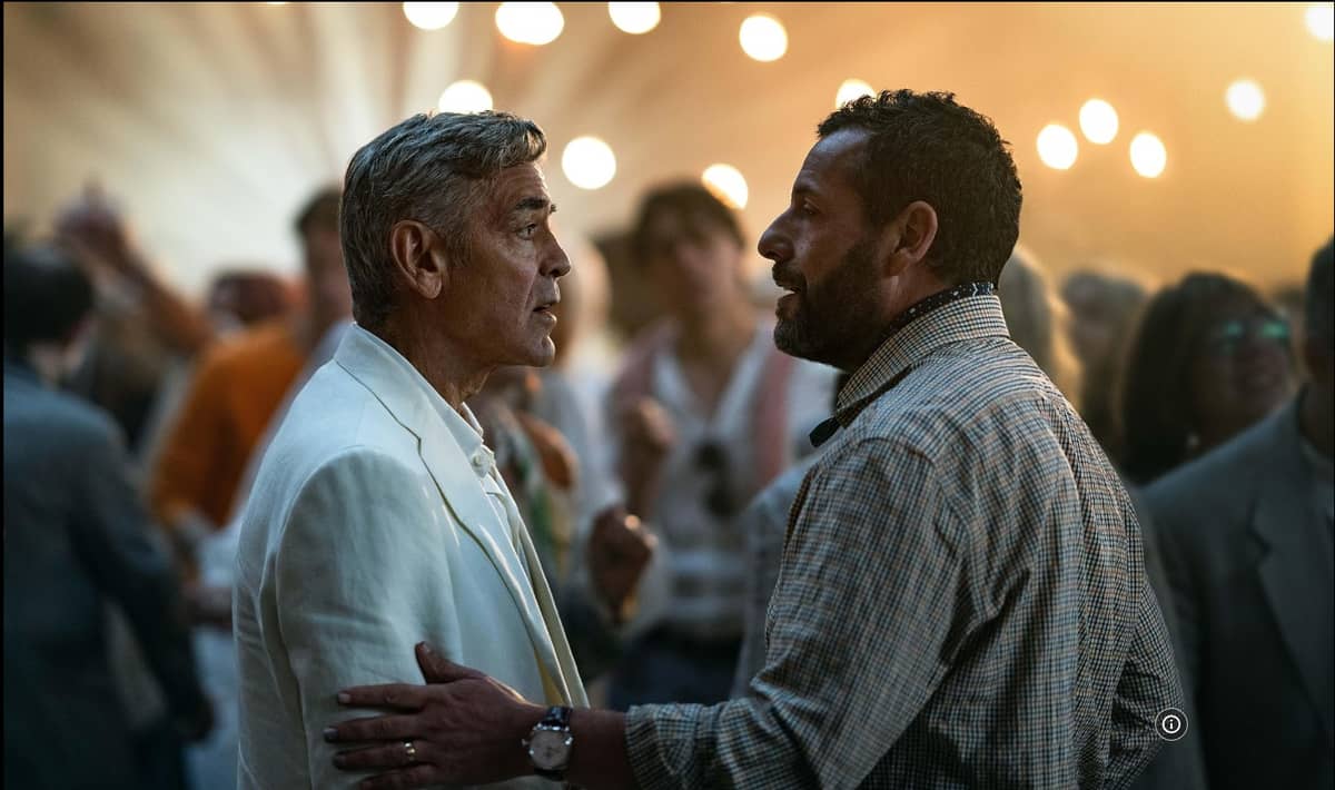 GEORGE Clooney and Adam Sandler in ‘Jay Kelly.’