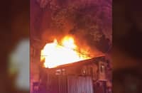Separate blazes raze metro residential areas