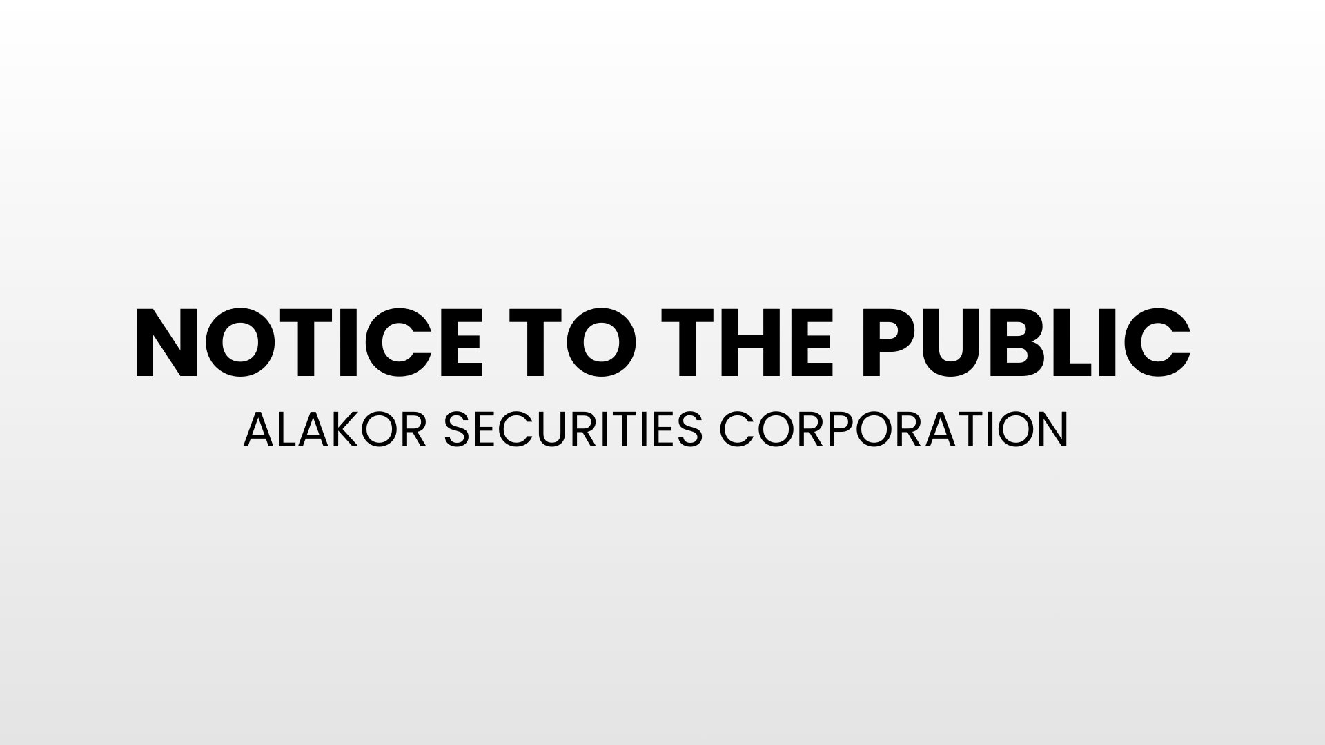 ALAKOR Securities Corporation to End Operations on January 31, 2026