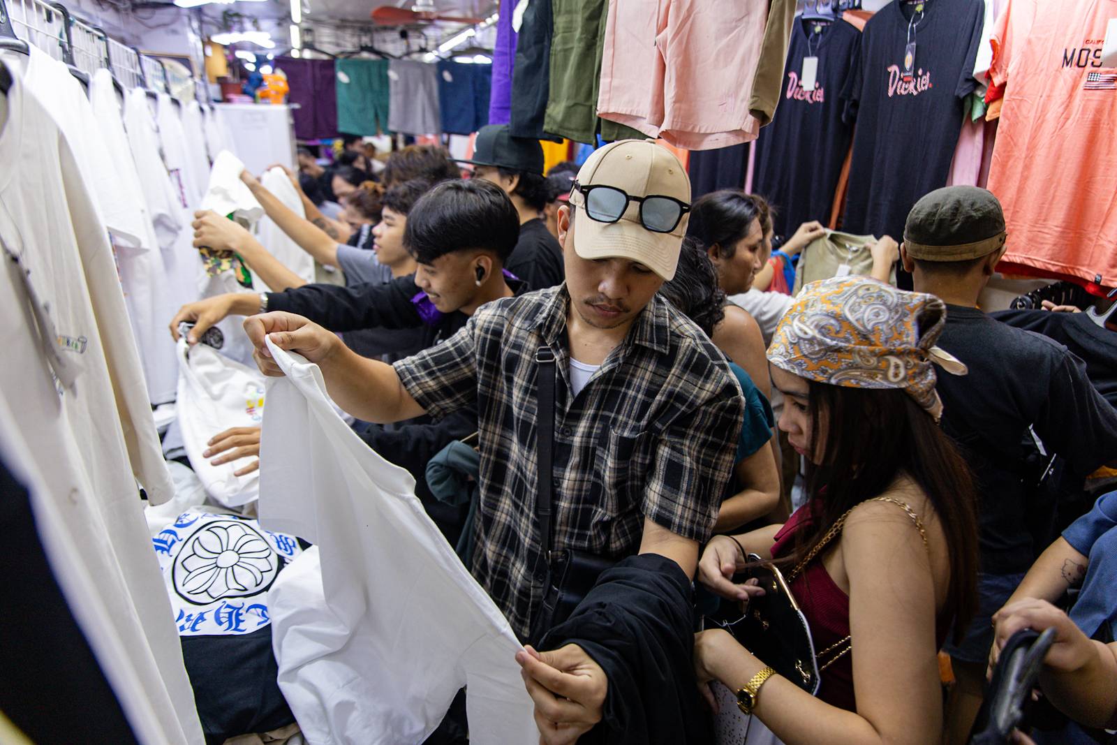 People flock to Quiapo in Manila to buy Christmas gifts on Tuesday, 16 December 2025, nine days before Christmas.