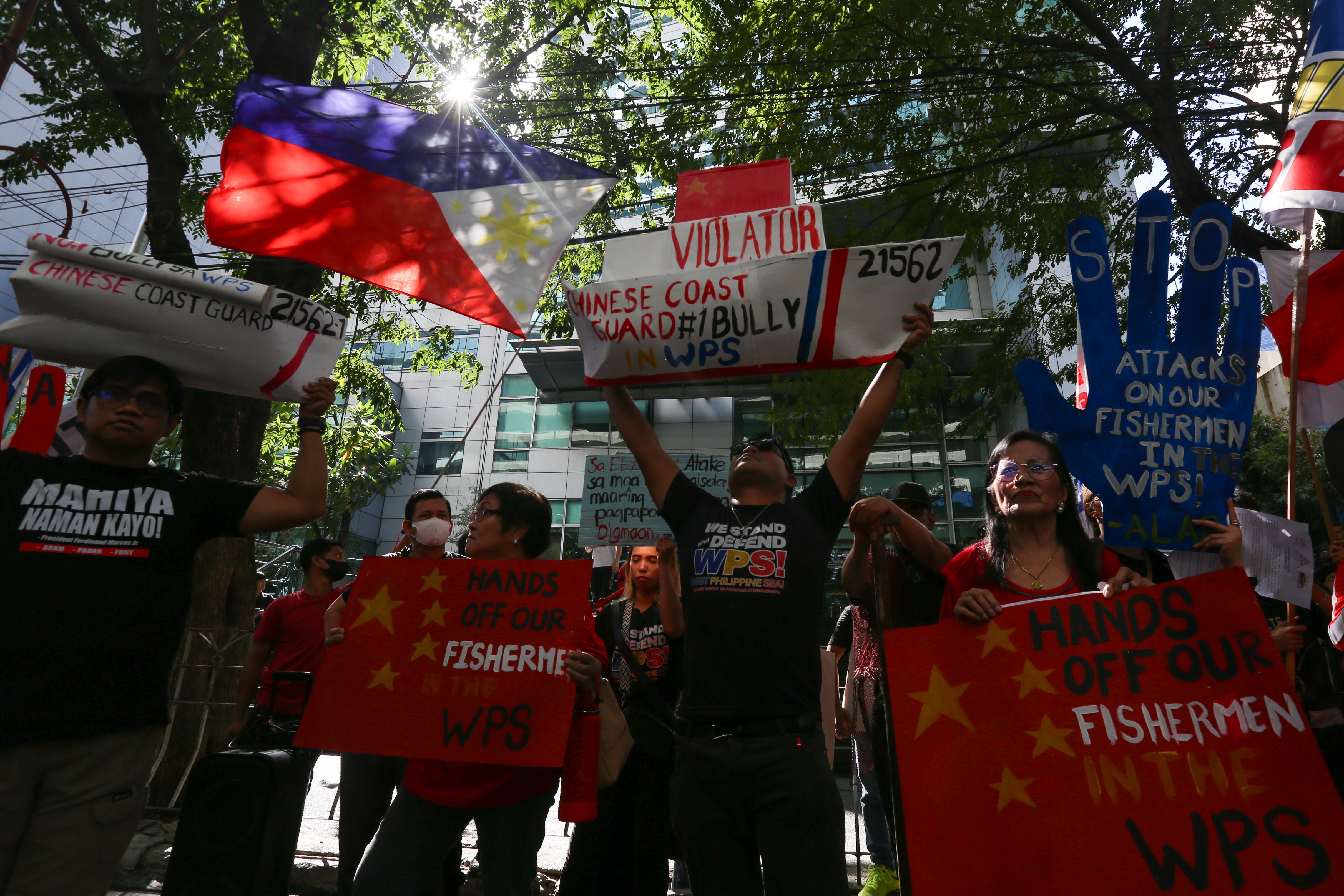 Protesters condemn China's action on Philippines' EEZ