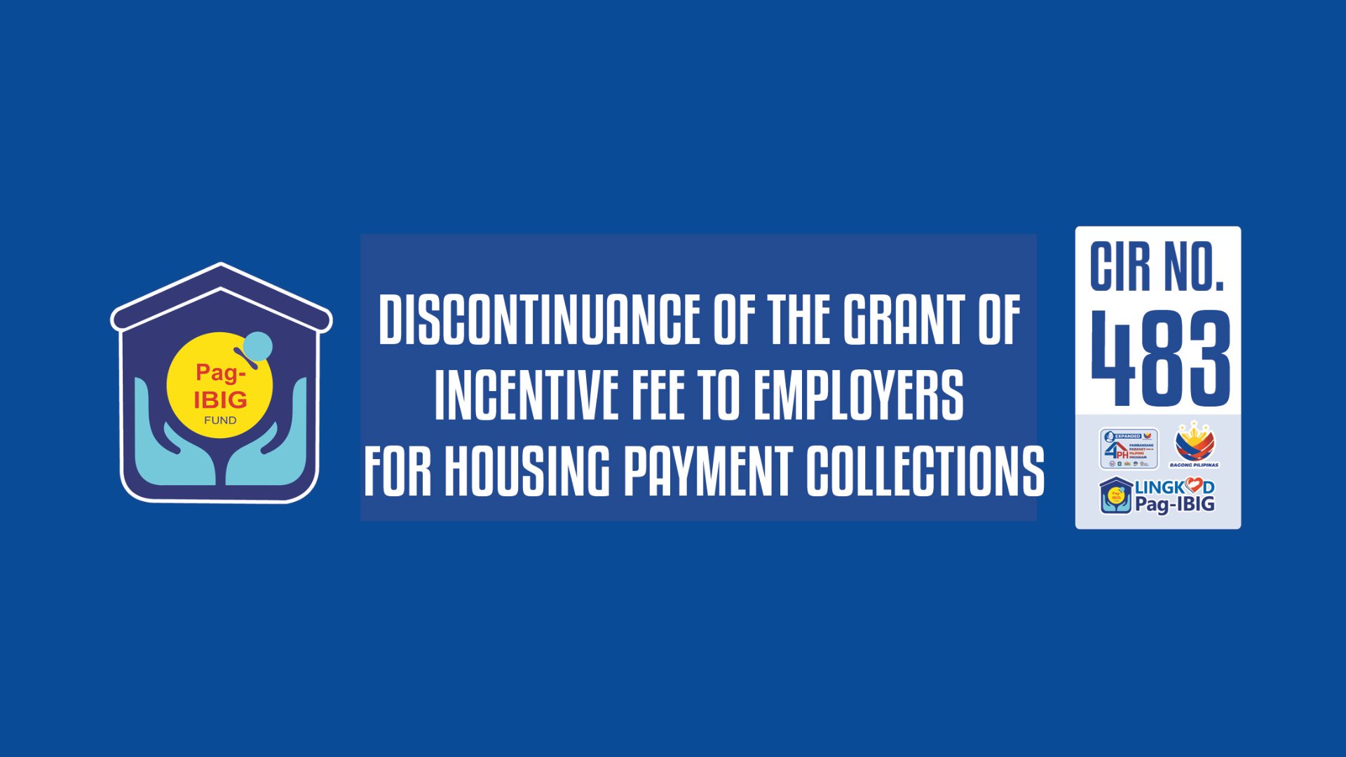 Pag-IBIG Ends Incentive Fee for Employers on Housing Payment Collection