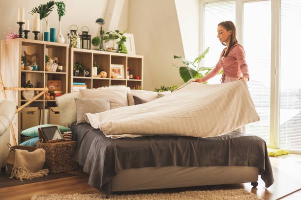 THAT calming feeling when your room is finally clean and the sheets smell nice and warm.