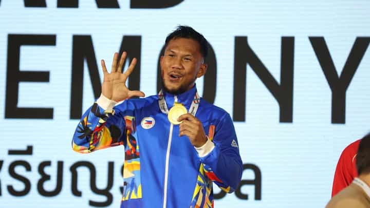 EUMIR Marcial emerges as the lone Filipino who won a gold medal in the boxing event of the 33rd Southeast Asian Games.