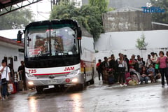 Passengers arrive early at Quezon City bus terminal