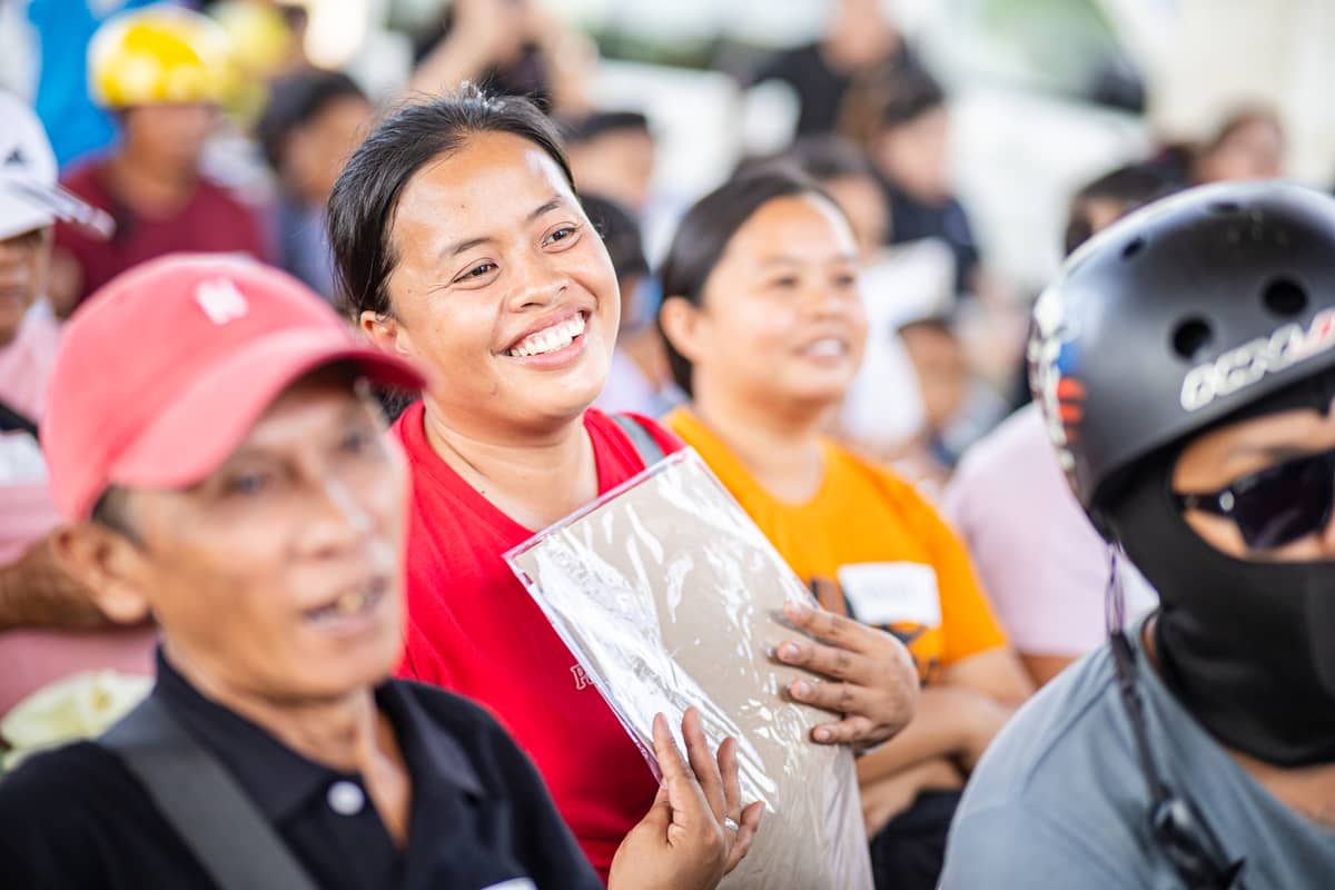 ONE of the beneficiaries who received P30,000 in home recovery assistance looks forward to rebuilding her damaged home this Christmas season.