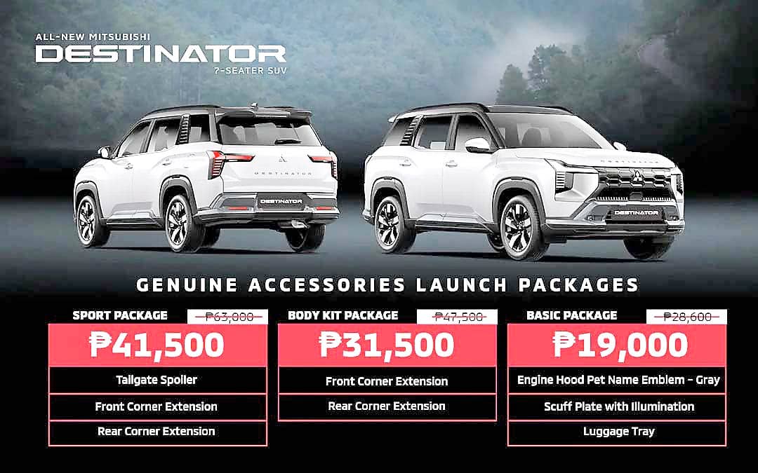 OFFERED with discounted genuine accessory packages, the Destinator gives owners more options for personalization during the introductory period.