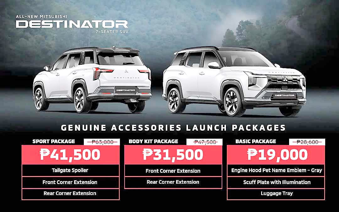 OFFERED with discounted genuine accessory packages, the Destinator gives owners more options for personalization during the introductory period.