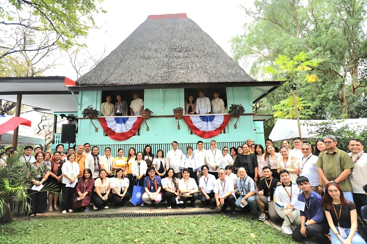 NHCP officials and guests during the reopening ceremony of the Museo ni Apolinario Mabini at the Polytechnic University of the Philippines.