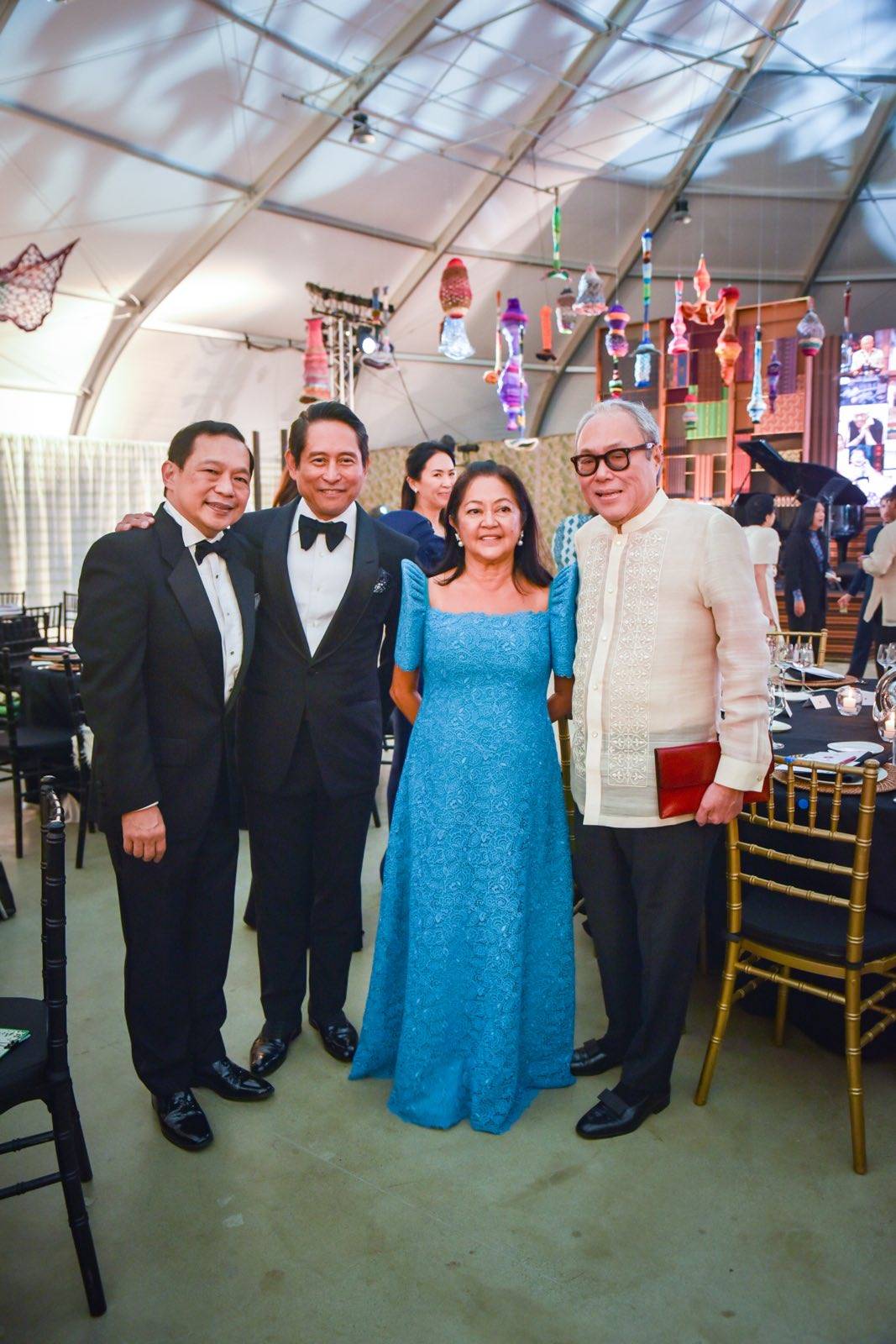 AMBASSADOR Manuel Teehankee, Mike Toledo, First Lady Liza Araneta Marcos and Andrew Gan.