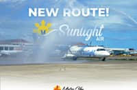 SUNLIGHT Air aircraft arrives at Mactan-Cebu International Airport following the launch of new Manila–Siquijor flights via Cebu.