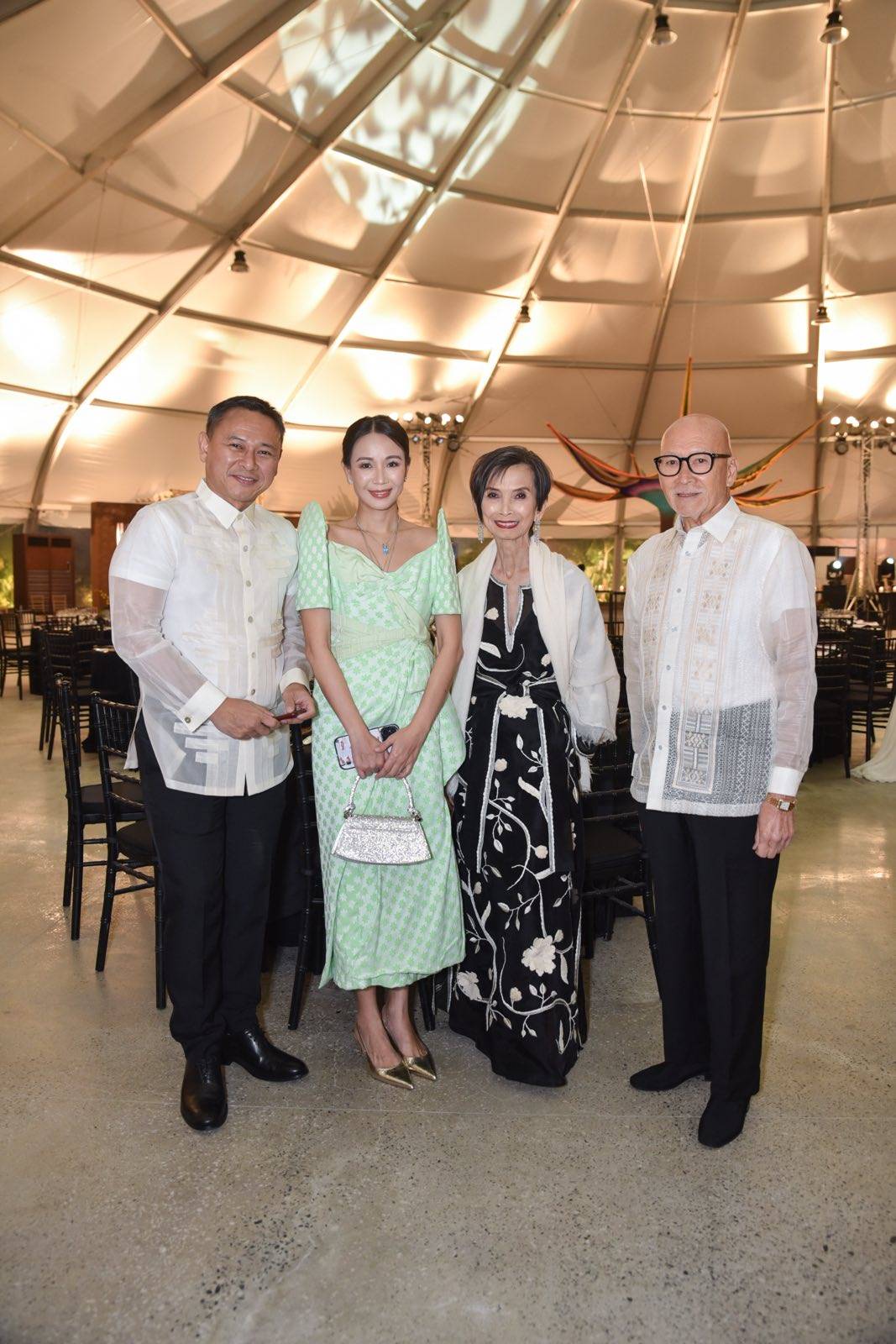 DEPARTMENT of Education Secretary Sonny Angara with wife Tootsy Angara, Josie Cruz Natori and Ernest Escaler.