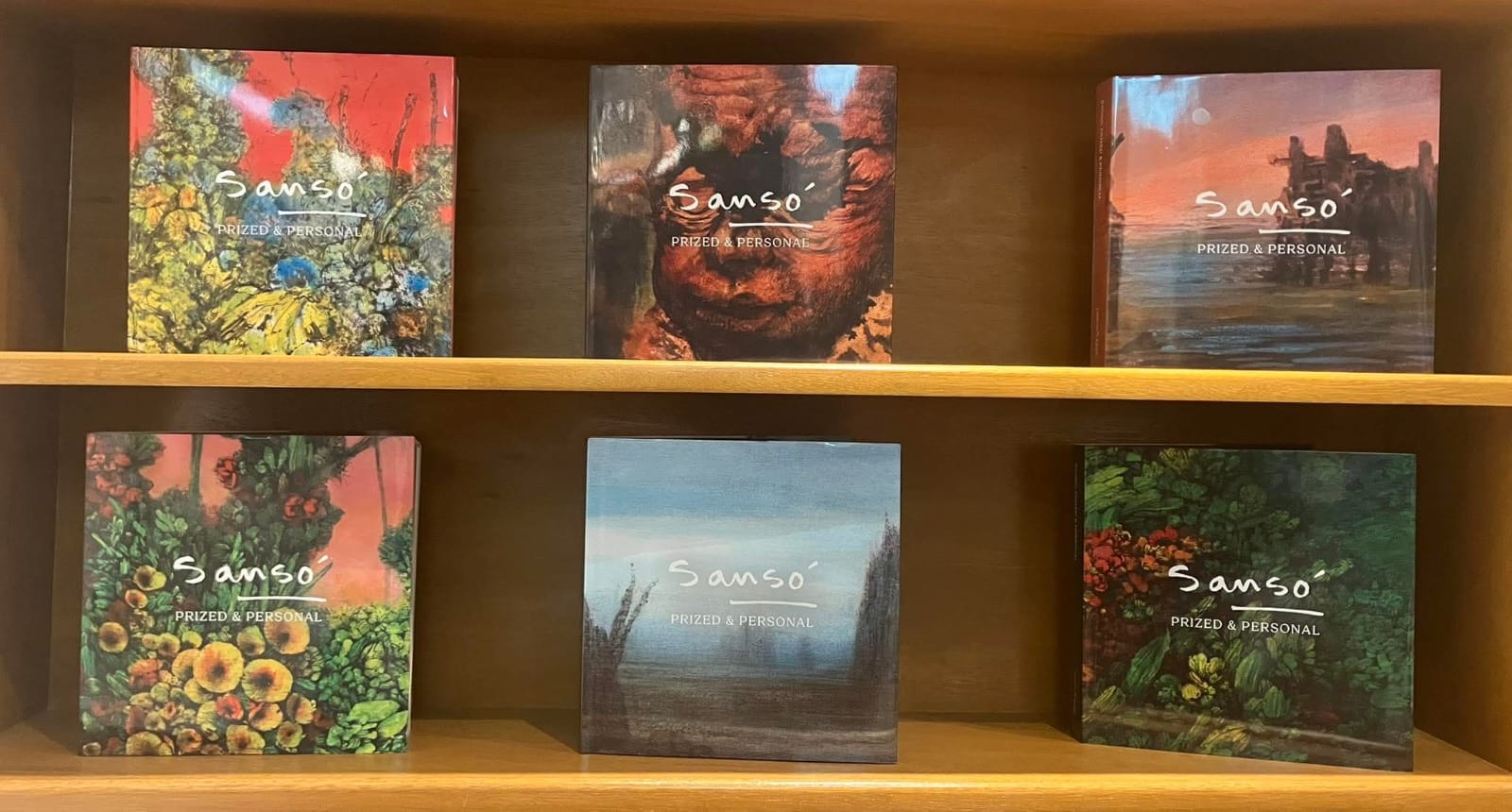 SIX different book jackets.