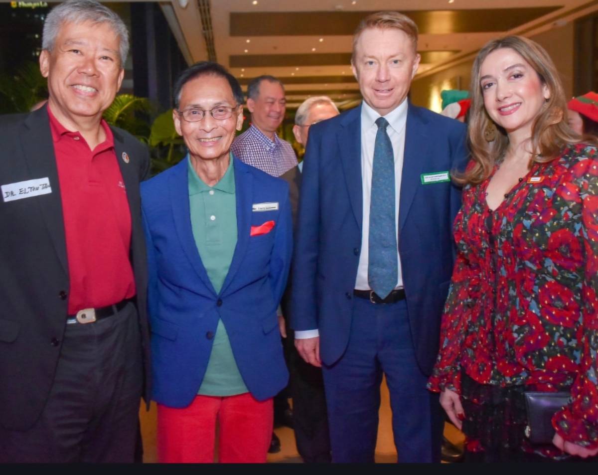 ELTON Tan, Joey Soriano, Ambassador Marc Innes-Brown and Mme Neda, Australia.