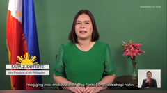Sara Duterte underscores importance of sharing Christmas blessings