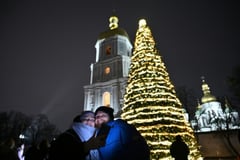 Kyiv’s wartime Christmas showcases city’s ‘split’ reality