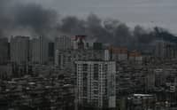 Russian barrage on Kyiv kills one