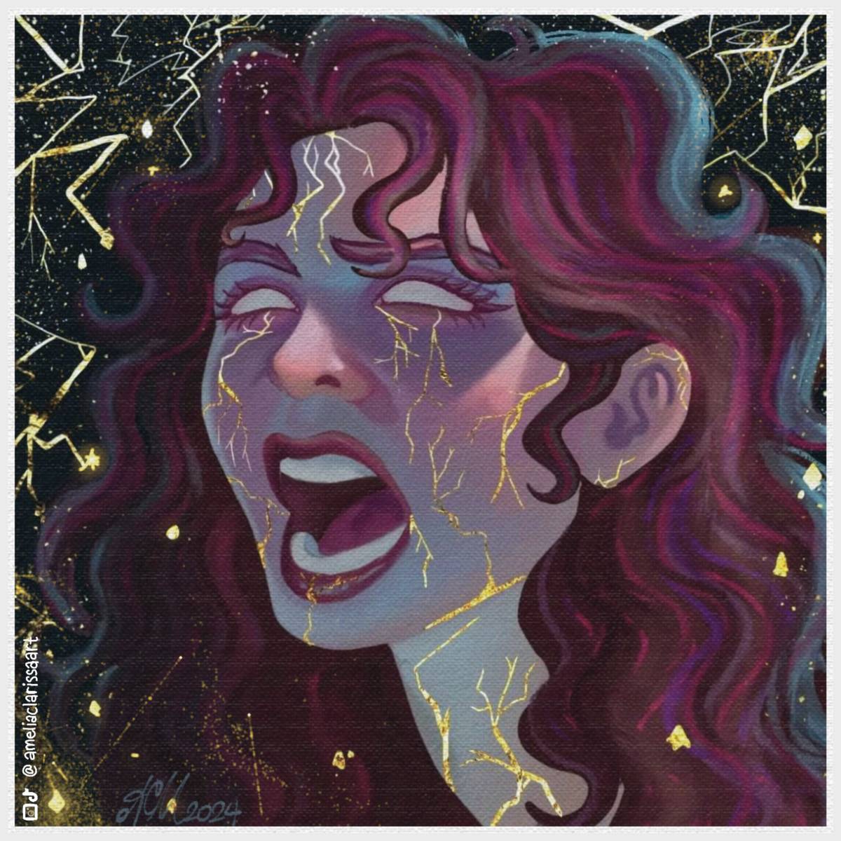 "KINTSUGI," 2024 digital painting by Amelia Clarissa de Luna Monasterial.