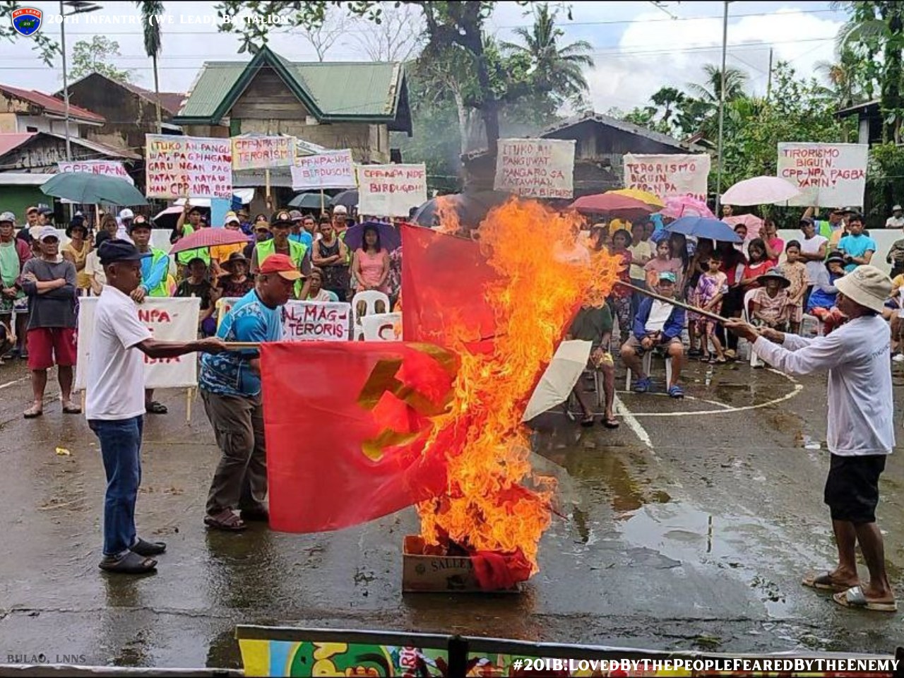 Residents stage indignation rally vs alleged NPA abuses in Samar towns