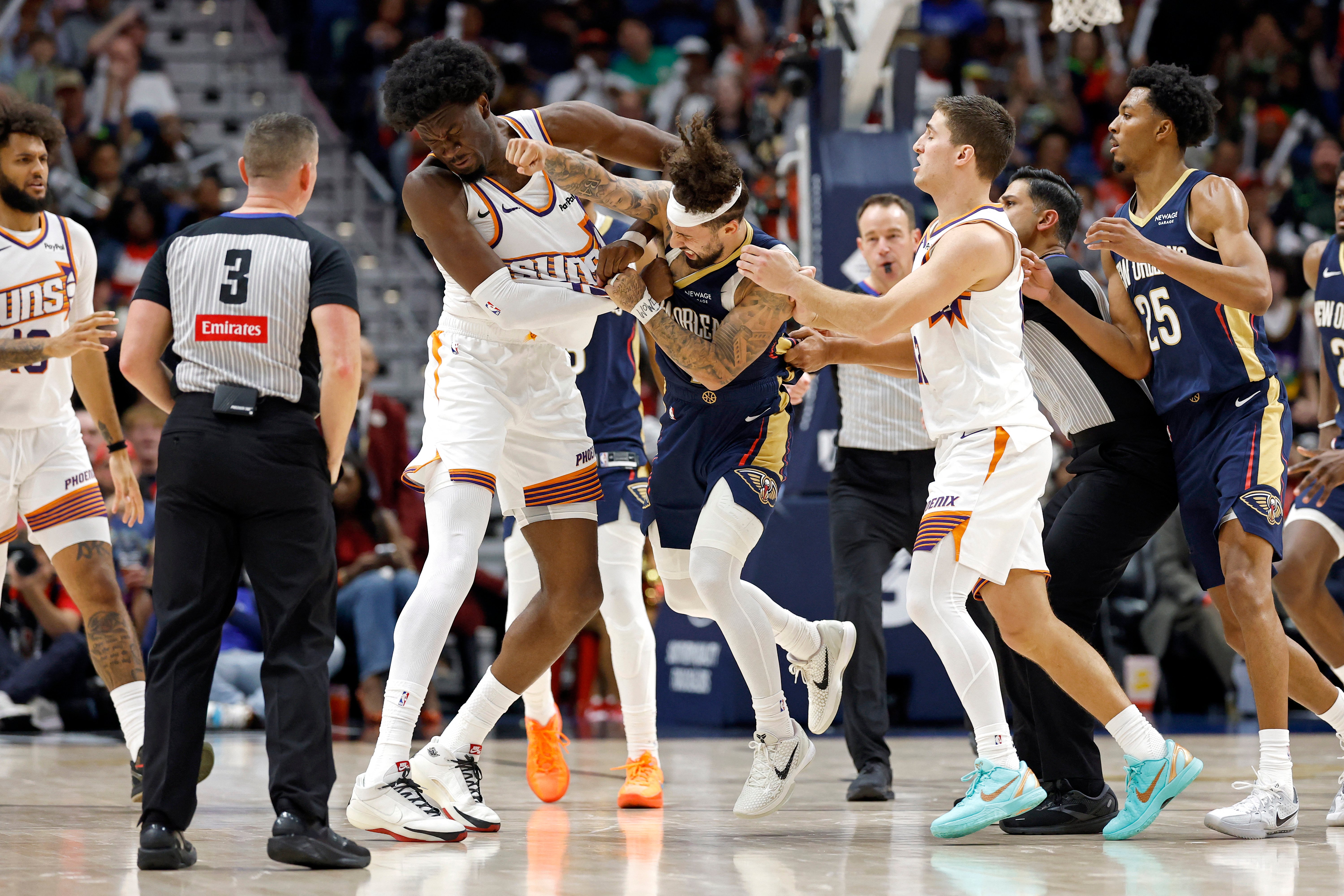 Pelicans guard Alvarado, Suns center Williams draw bans