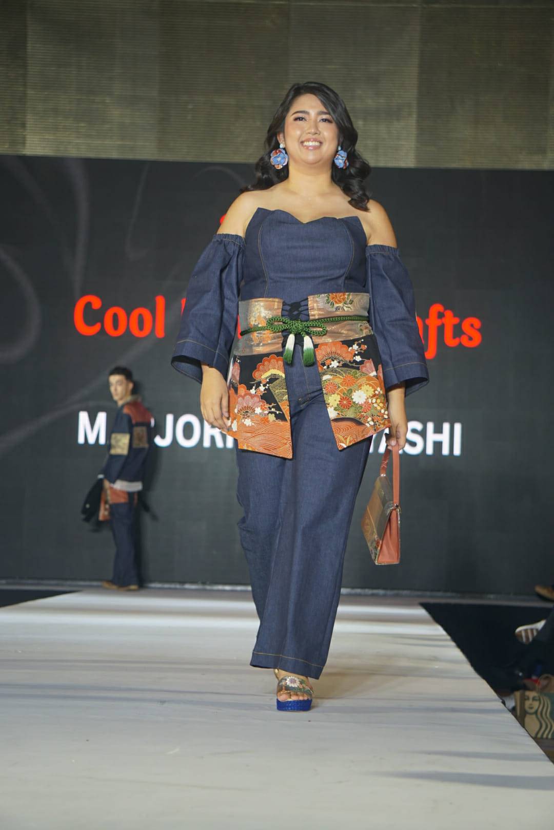 KIMONO-insPired denim ensemble.