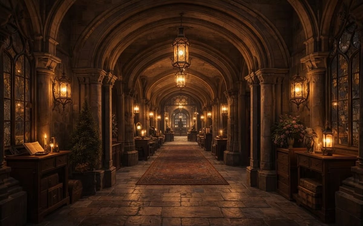 HOGWARTS hallway.