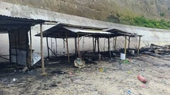 Blaze razes Barili firecracker stalls