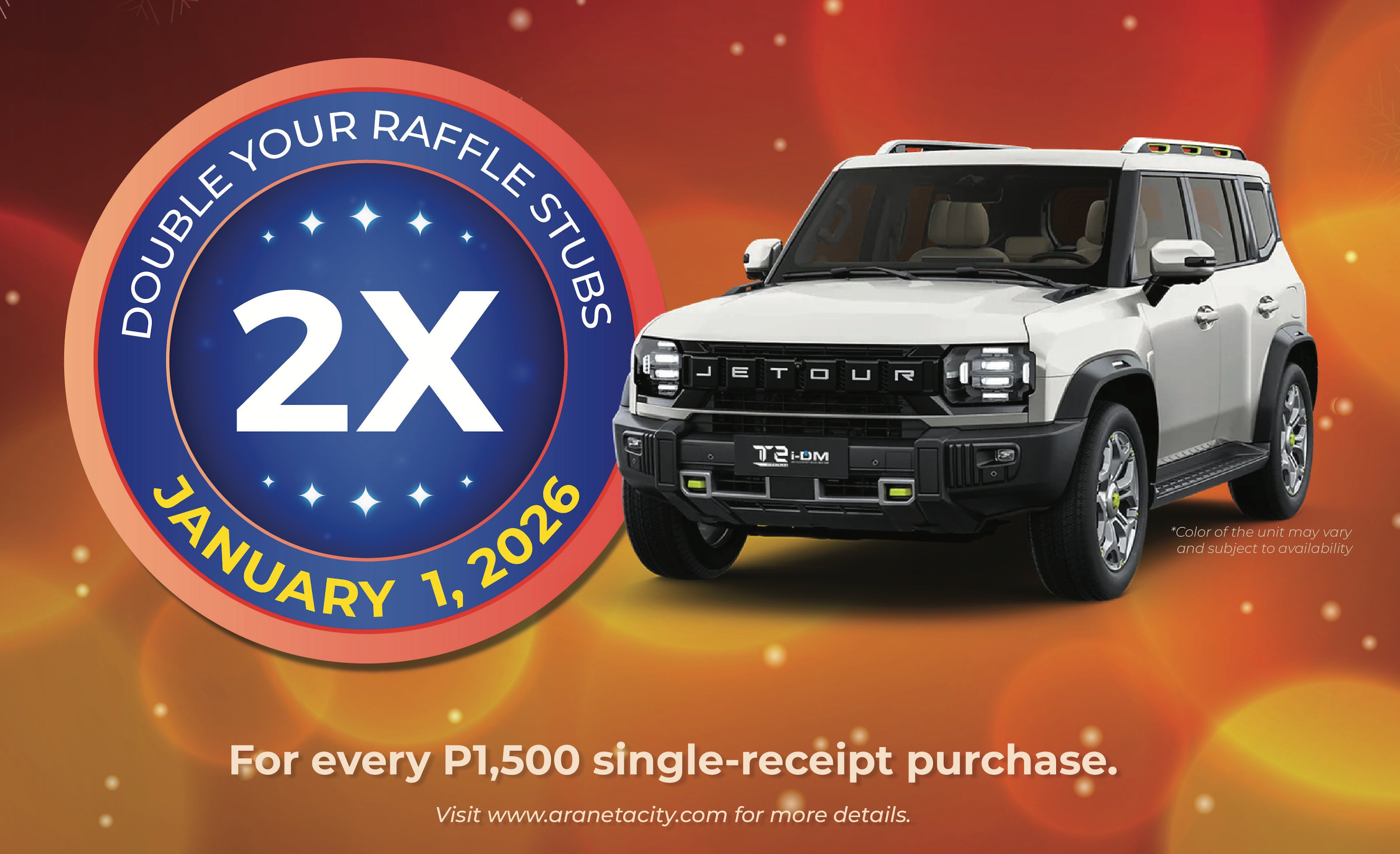 Double your Raffle Entries: JETOUR T2 Lighting i-DM