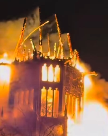 New Year blazes