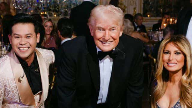FILIPINO vocal sensation Marcelito Pomoy with US President Donald Trump and First Lady Melania Trump during the New Year’s Eve celebration at Mar-a-Lago.