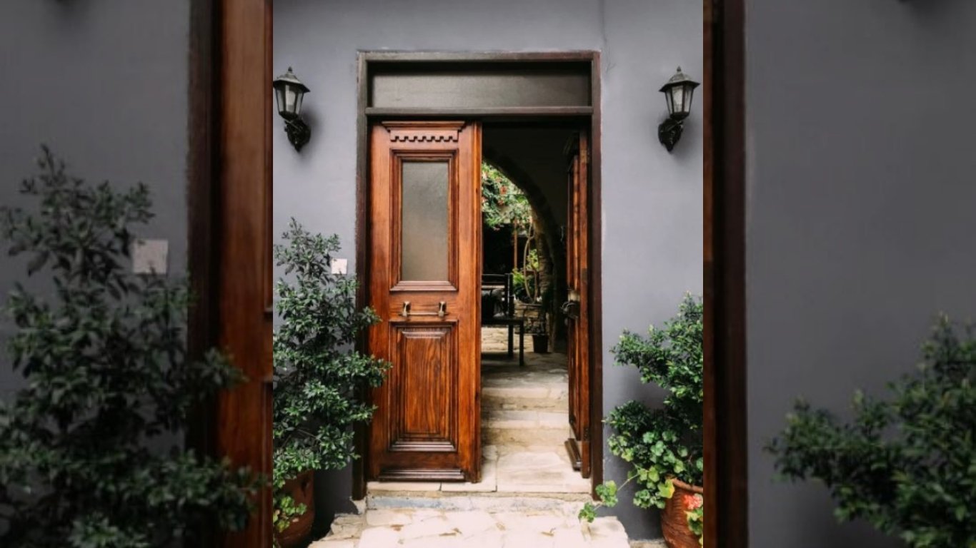 A house plan with a doorway to luck