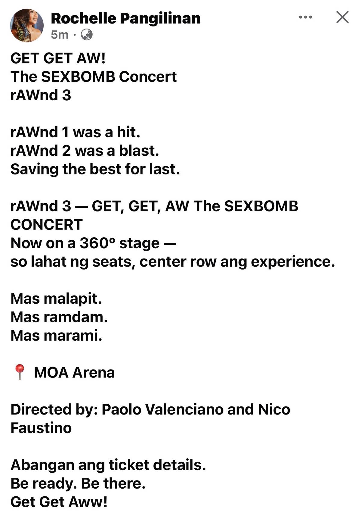 The Sexbomb Girls goes back to MOA Arena