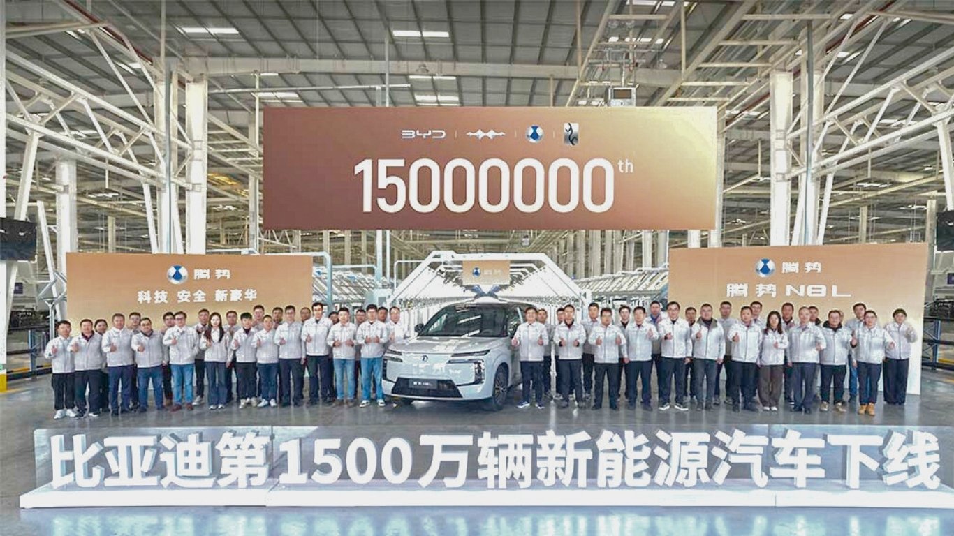 BYD hits 15M NEVs