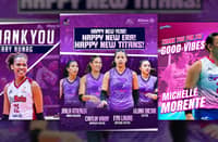 PHOTOS from the announcements of Choco Mucho Flying Titans and Creamline Cool Smashers on the departure and addition of their players.