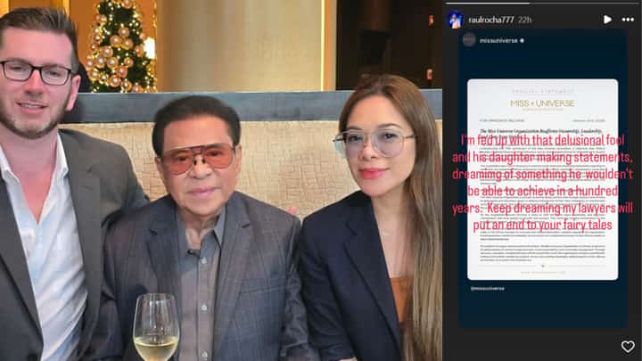 FROM left-right: Former Miss Universe Vice President Shawn McClain, Chavit Singson, Congresswoman Richelle Singson, and the Instagram story of Raul Rocha.