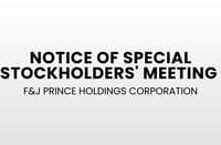 F&J Prince Holdings Corporation:
Notice of Annual Stockholder's Meeting