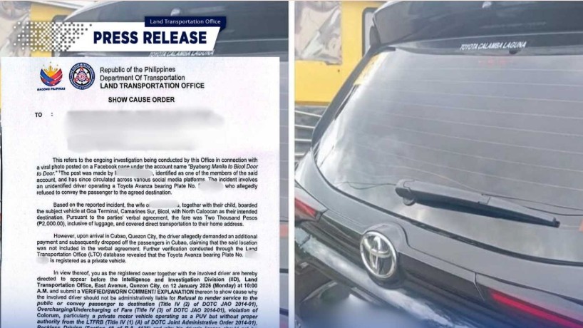 LTO moves against colorum vehicle over overcharging complaint