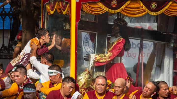 a scene from the Traslacion of the beloved Black Nazarene