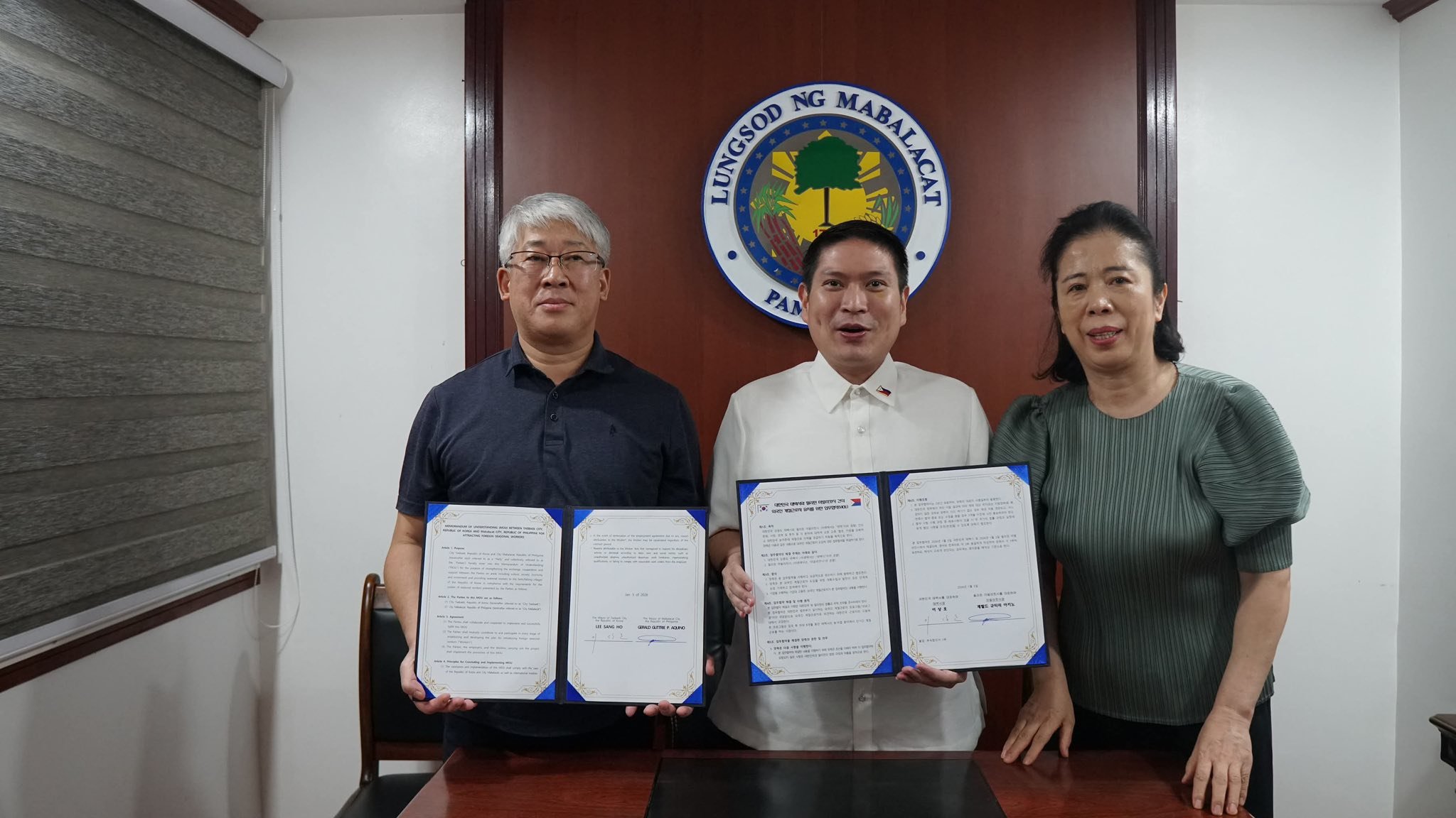 Mabalacat, Taebaek City ink deal for season workers in South Korea