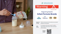 Saudi FDA nagbabala sa mga recalled Nestlé infant formula