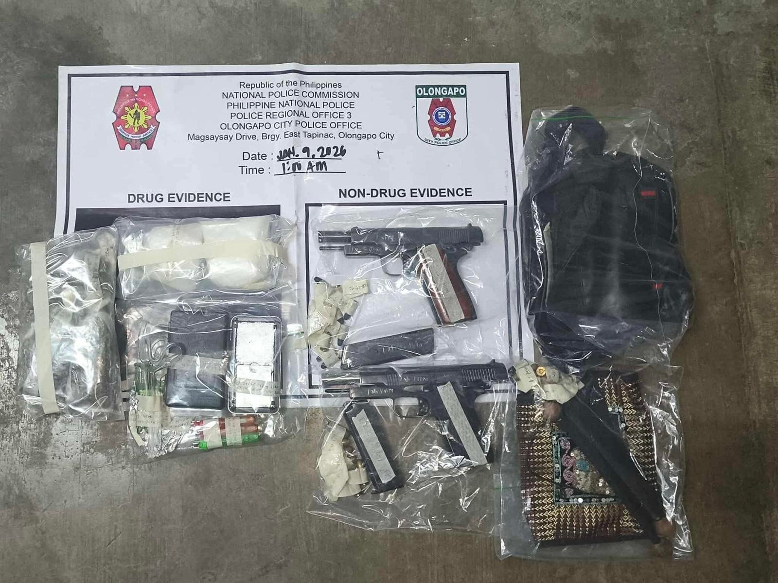 Droga at baril nasamsam sa operasyon sa Olongapo