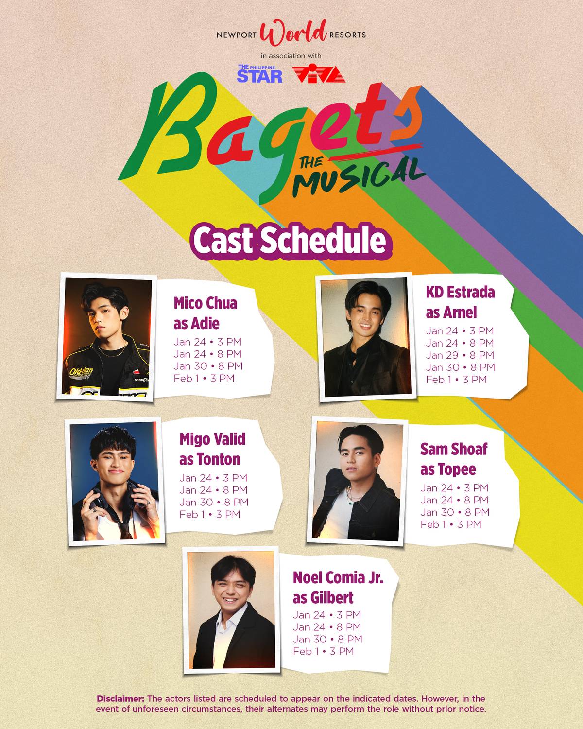 Mico Chua, KD Estrada, Migo Valid, Sam Shoaf, and Noel Comia Jr.