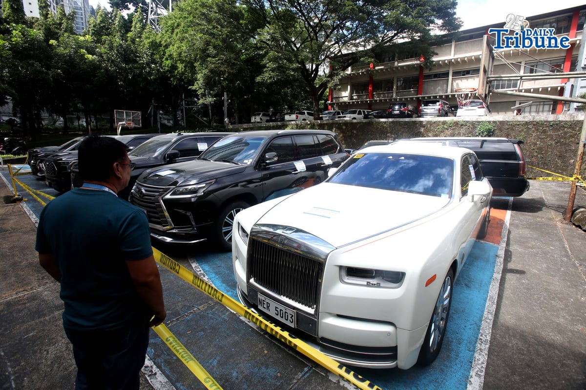 SEIZED LUXURY CARS
Eight high-end vehicles owned by former congressman Zaldy Co are parked at the Independent Commission for Infrastructure (ICI) office in Taguig on Friday, January 9, 2026, after being seized by the Bureau of Customs and the Philippine National Police–Highway Patrol Group and turned over to the ICI. Photo by Analy Labor