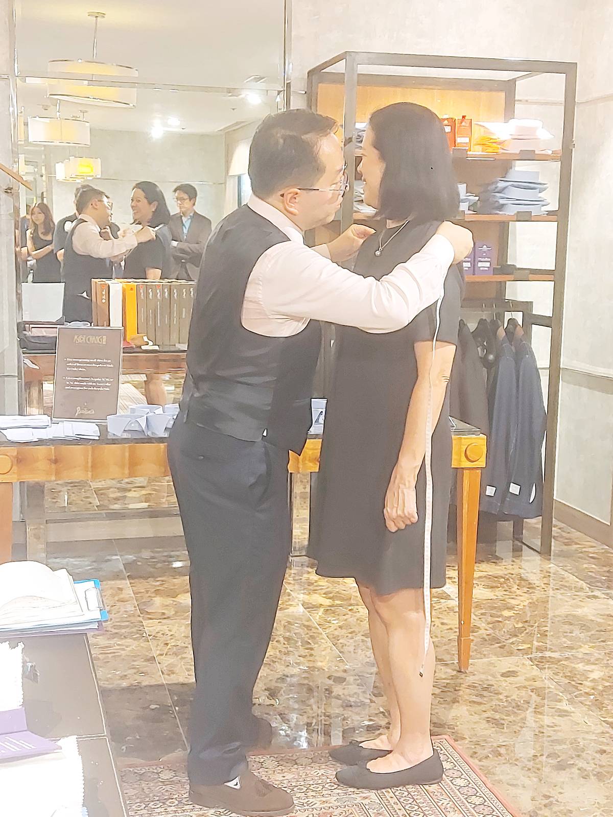 AN Ascot Chang tailor flew all the way to Manila to take a Filipino customer's measurements.