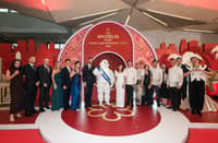 DEPARTMENT of Tourism Secretary Christina Garcia Frasco (ninth from left) with husband Cebu 5th District Representative Duke Frasco (10th from left), Maria Margarita Nograles (11th from left), chief operating officer of the Tourism Promotions Board, together with other DoT officials and Michelin Guide executives.