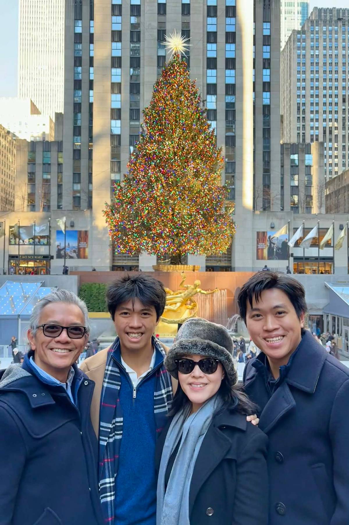 RICHIE, Diego, Karen and Joaquin Lerma at Rockefeller Center.